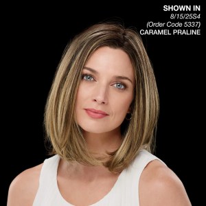 lace front wig in caramel praline